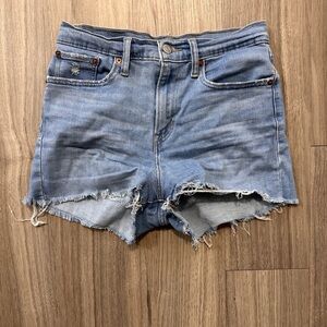 Levi's Blue Jean Shorts Distressed Cutoff Casual